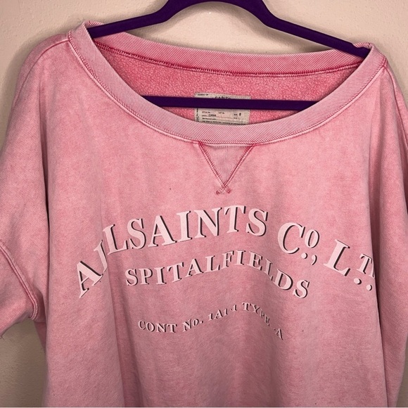 2x PINK CROPPED SWEATSHIRT SHORT SLEEVE CASUAL PLUS ATHLEISURE - Picture 2 of 8